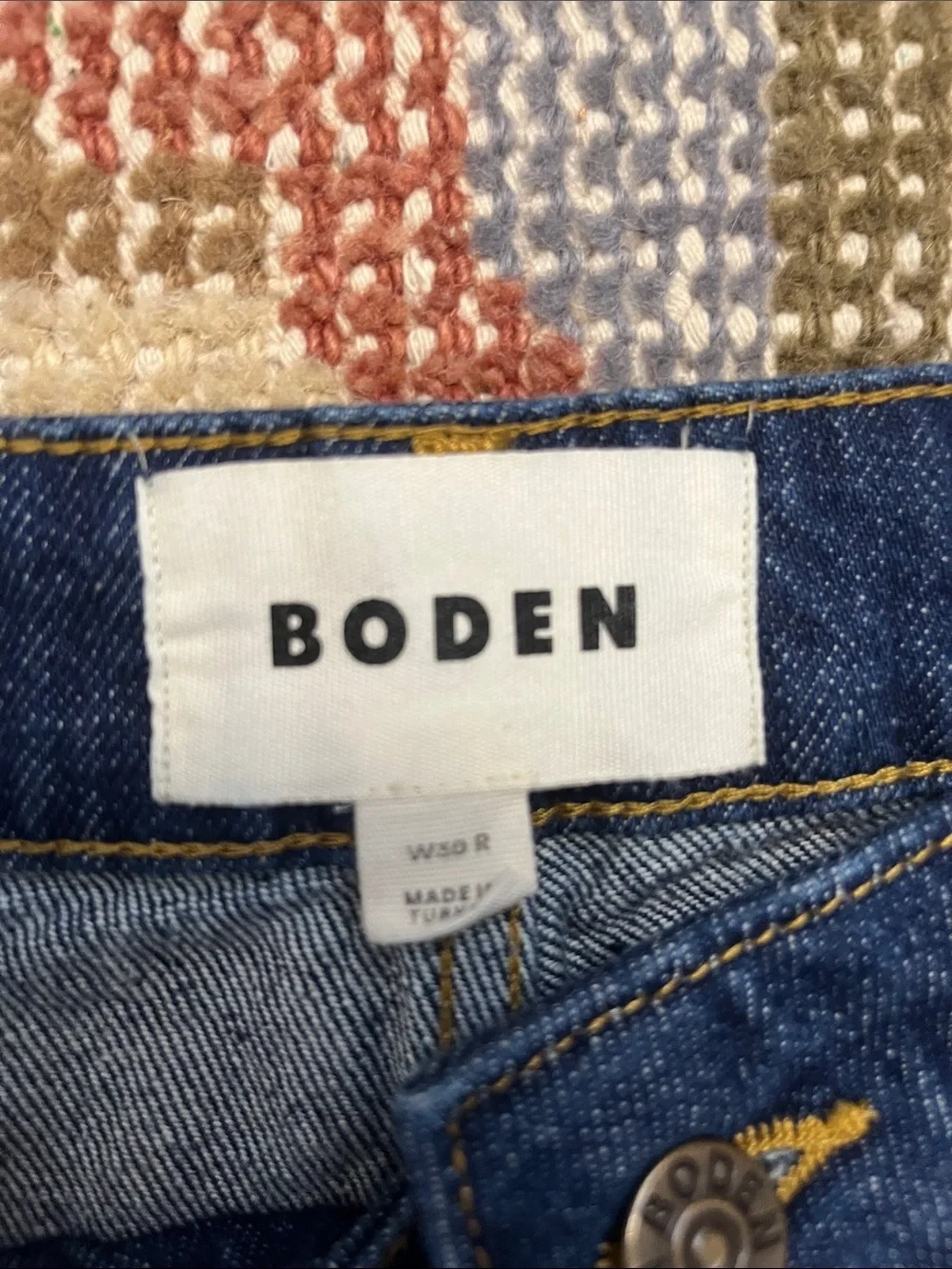 Boden Blue Demin Jeans Size 30R - Picture 5 of 8